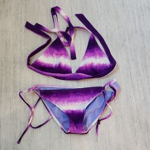 Raisins Tie-Dye Bikini (Size Large Top/Size Small Bottoms)